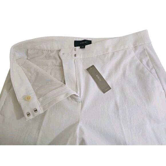 J.Crew ~Woman Size 12 Petite~ Ivory High Rise Ankle Dress Pants Stretch NWT. - Picture 6 of 16